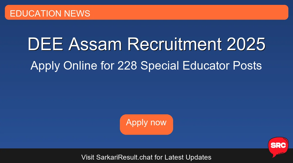 DEE Assam Recruitment 2025