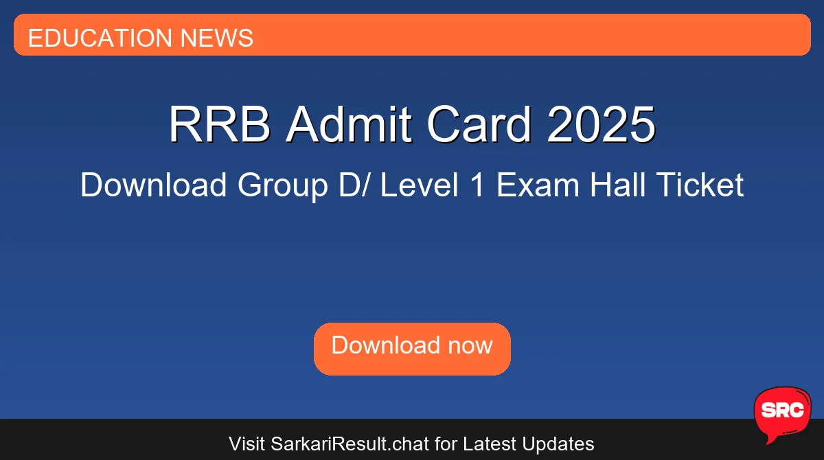 RRB Admit Card 2025